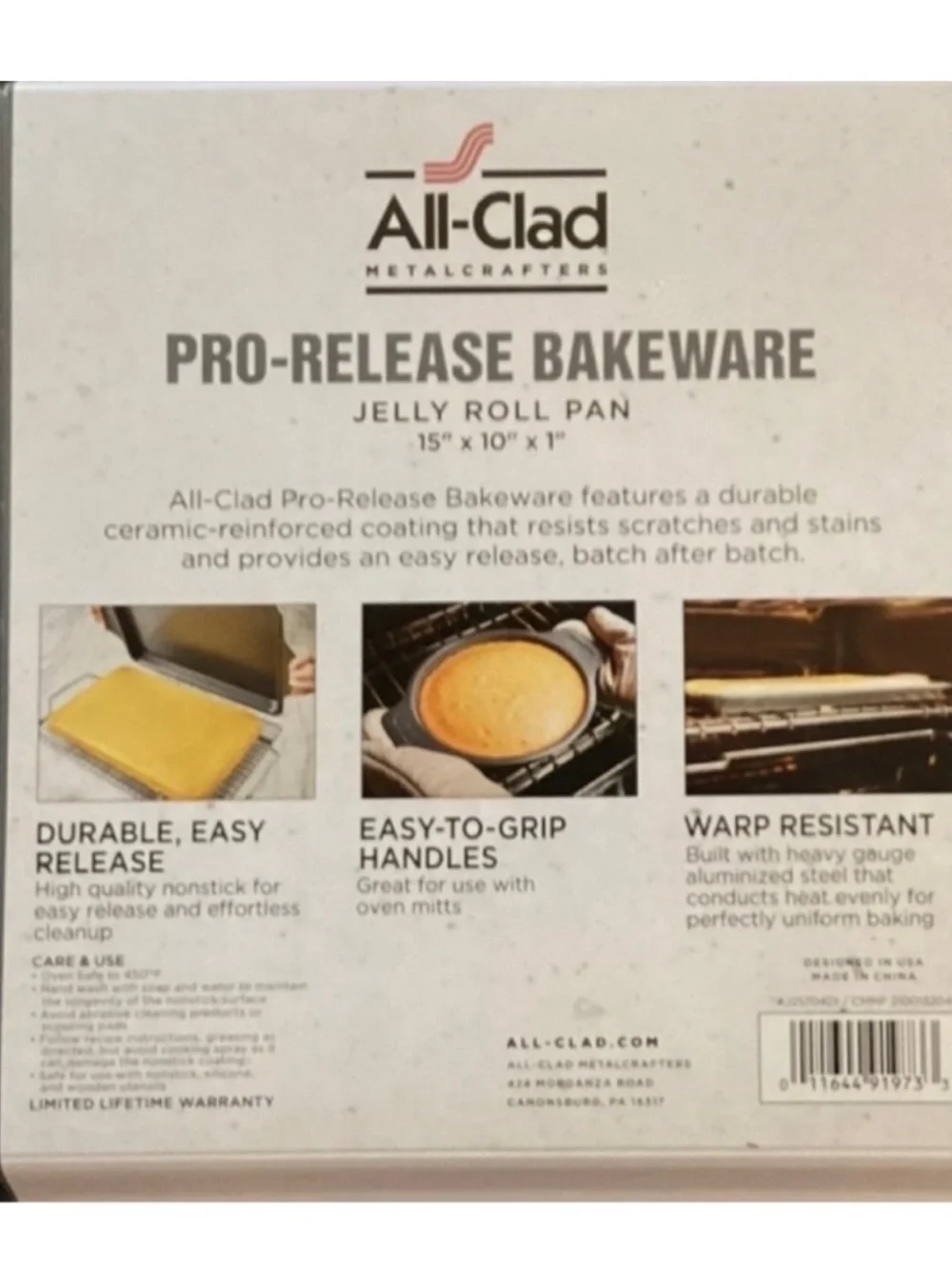 All-Clad Pro-Release Nonstick Jelly Roll Pan 15’ x 10”~NEW!